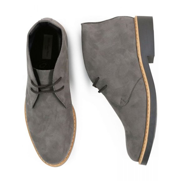 Will\'s Vegan Desert Boots in Grey Vegan Suede main image 4